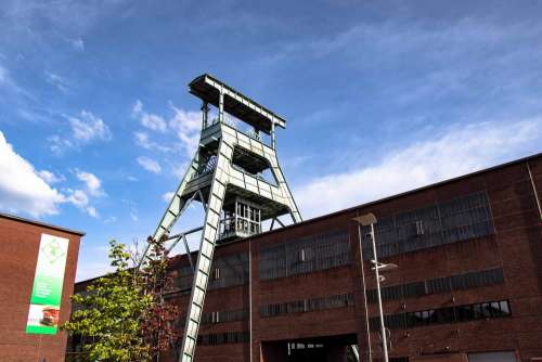 Bill Headframe Ruhr Area Mining Industry Mine
