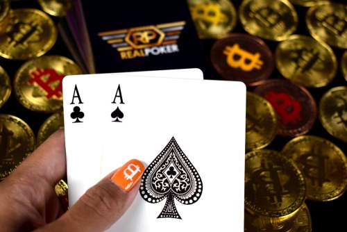 Bitcoin Poker Bitcoin Nails Pocket Aces Pair Of Aces