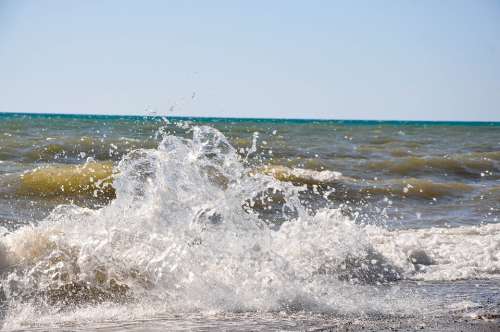 Black Sea Wave Beach Crimea Sea Water Waves Sand