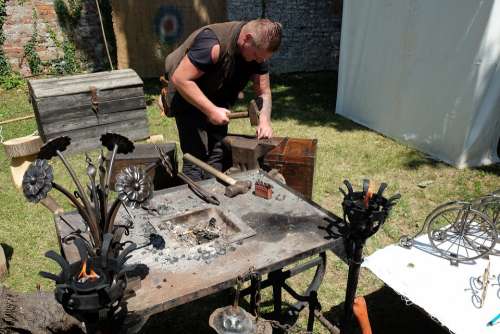 Blacksmith Craft Middle Ages Hammer Metal Art
