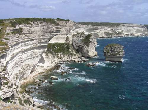 Bonifacio Corsica Cliffs Cliff Rocky Coast