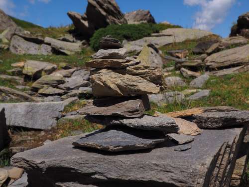 Cairn Pierre Stones Zen Nature Stability Meditate