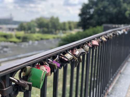 Castle Bridge Love Locks