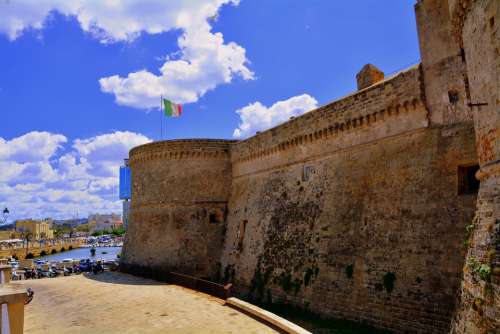 Castle Wall Gallipoli Salento Puglia Old
