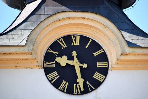 Church Clock Time Old Arhitecture Catholic