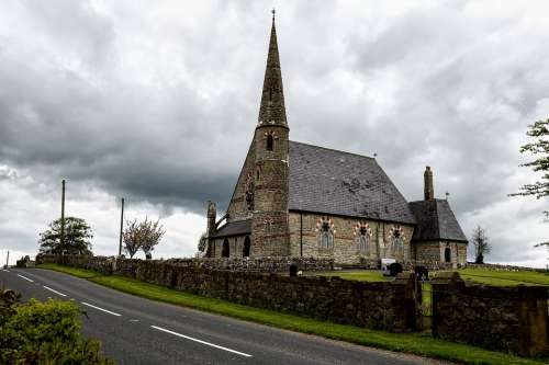 Church Of Ireland Ballyclog Tyrone Ireland Clouds