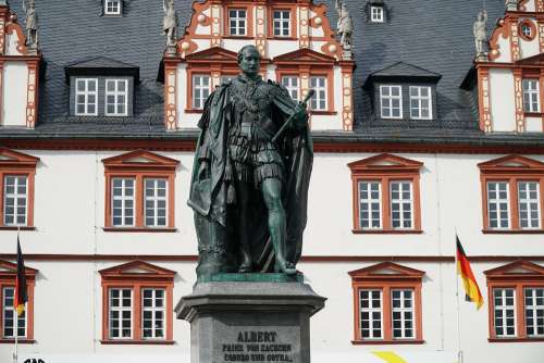 Coburg Albert Saxony Monument Town Hall