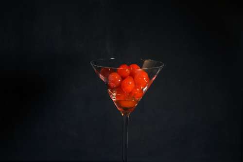 Cocktail Cherry Martini Bar Red Glass Cherries