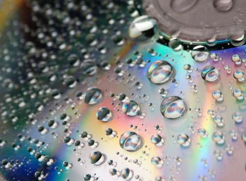 Color Cd Colorful Water Drops Waterdrops Rainbow