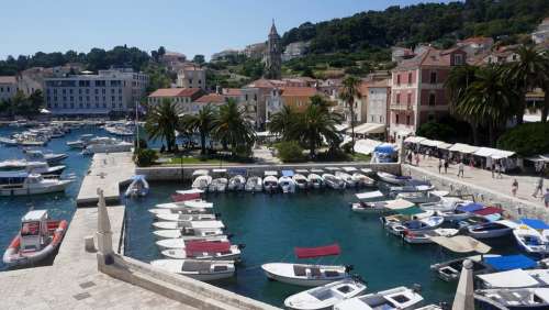 Croatia Island Hvar Sea Landscape Adriatic Sea