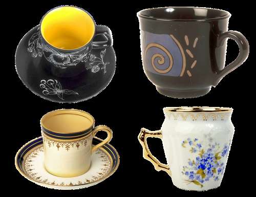 Cup Saucer Porcelain Ceramics Tea Coffee Drink