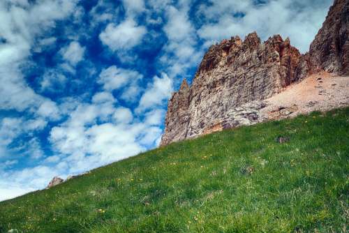 Dolomites Rocks Italy Alpine Mountains