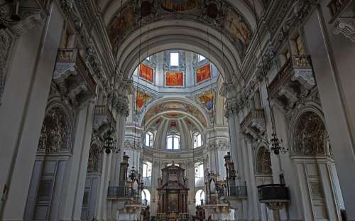 Dom Church Salzburg Austria Travel Architecture