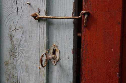 Door Locked Bolt Closed Wooden Door Woods Key