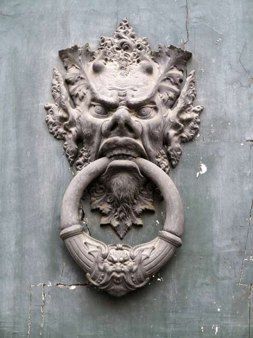 Doorknocker Door Input Metal Old Ornament