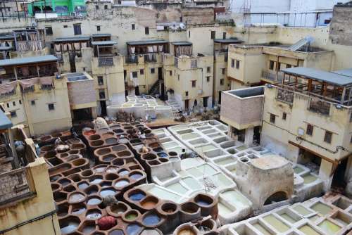 Fes Tannery Leather Morocco Moroccan Skin Fez
