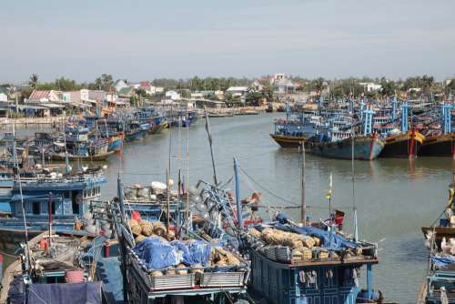 Fishing Boat Port Lagi Binh Thuan Vietnam