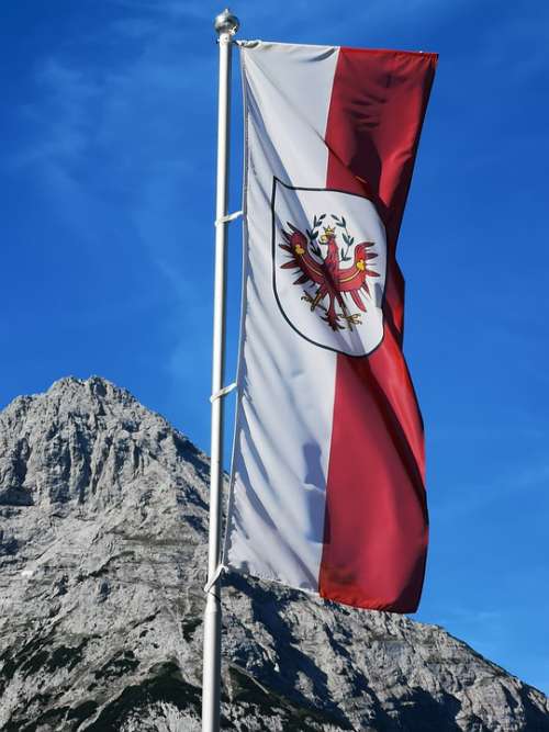 Flag Tyrol Mountain Mountains Austria