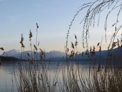 France Lake Aix Les Bains Mountain Water Green