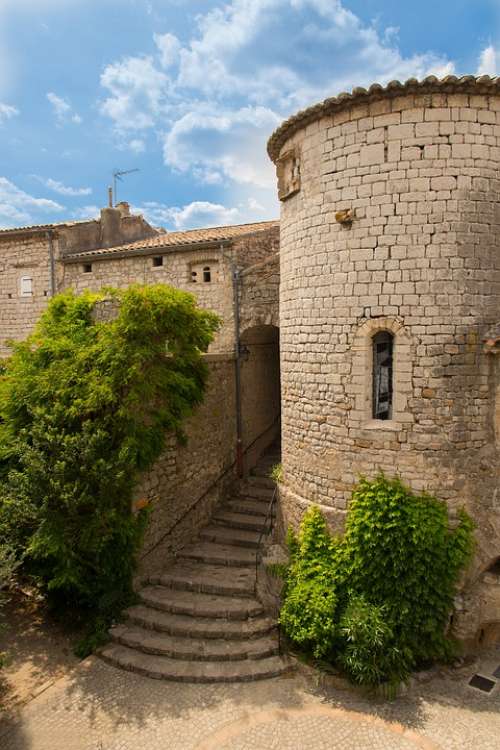 France The River Rhône Baluzac Village Historical