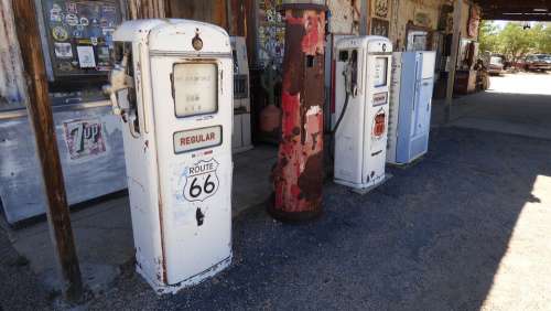 Gas Station Gasoline Vintage Retro Pump