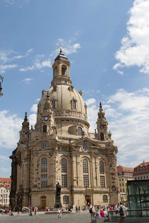 Germany Dresden Saxony Church Historically