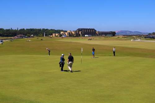 Golf Old Course St Andrews Golfers Fife Scotland
