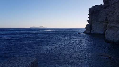 Greece Crete Agia Galini Landscape Water Island
