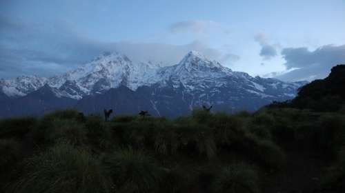 Himal Mountain Nepal Nature Snow