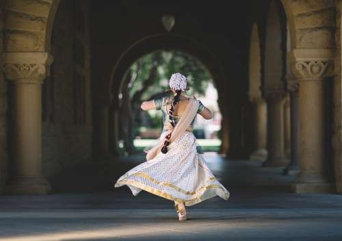 Hindu India Woman Dance Tradition Dress Wedding