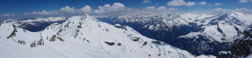 Hintertux Mountain Snow Glacier Panorama