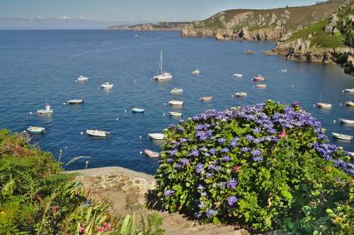 Holiday Landscape Sea Boats Summer Ocean Blue