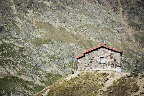 Hut House Landscape Nature Mountains Rocks