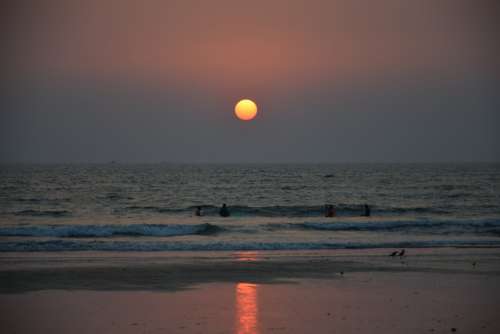 India Goa Arabian Sea Arambol Sunset Abendstimmung