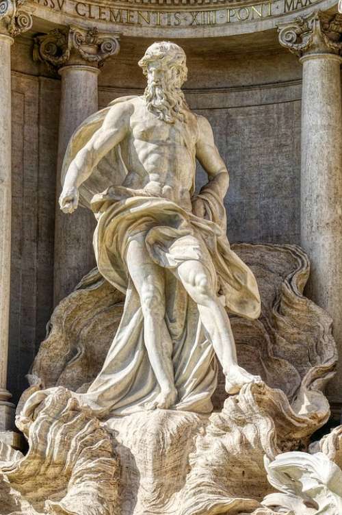 Italy Rome Trevi Fountain Landmark