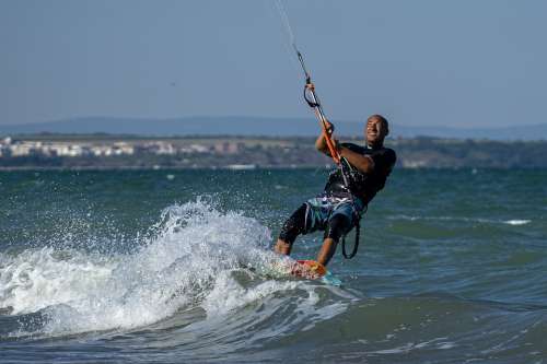 Kite Surf Sea Sport Kiteboarding Wind Kitesurfing