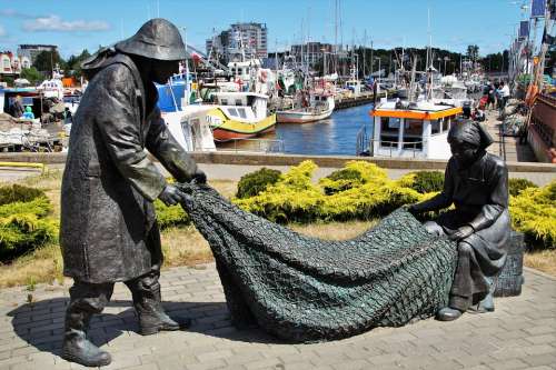 Kolobřeh The Baltic Sea Fishing Port Fisherman