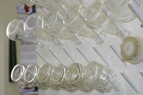 Laboratory Laboratory Bottles Glass Attempt Drug