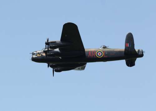 Lancaster Bomber Airplane Raf Flying Warplane