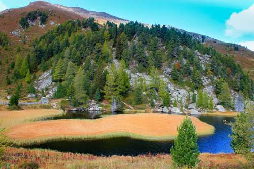 Landscape Mountain Lake Alpine Nature Water Mood