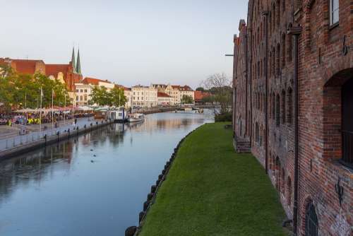 Lübeck Water Evening Untertrave