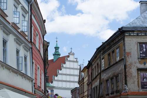 Lublin City Street Poland Old Historical Temple