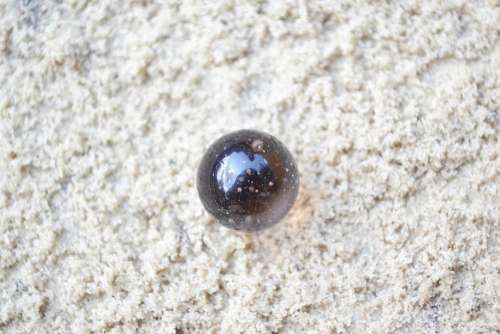 Marbles Sand White Glass Ball