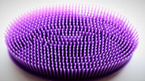 Massage Brush Massage Bristles Purple Wellness
