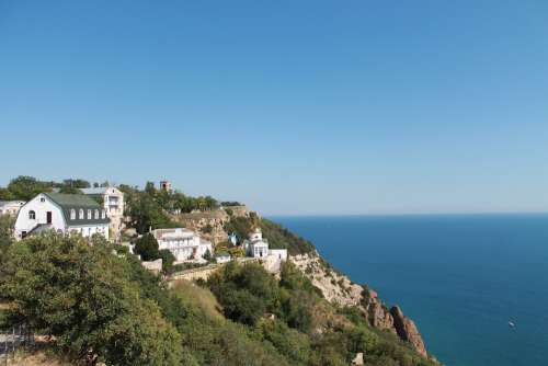 Monastery San Jorge Crimea Cape Fiolent Sea