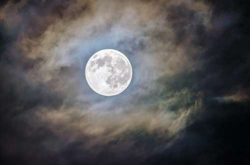 Moon Night Cloud Dark Moonlight Fantasy Sky