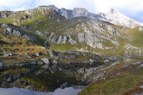 Mountain Bergsee Lake Austria Alpine Landscape