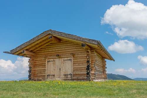 Mountain Hut Block House Hut Log Cabin Woodhouse