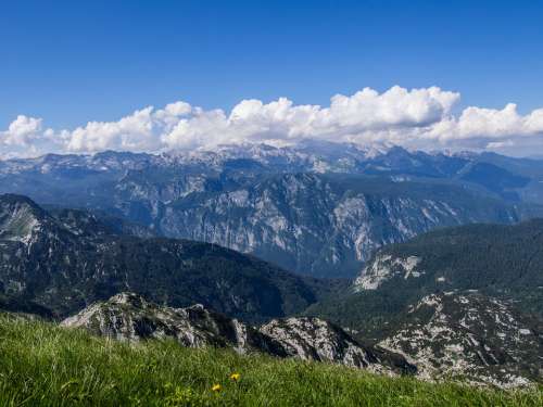 Mountains View Landscape Slovenia Top Nature
