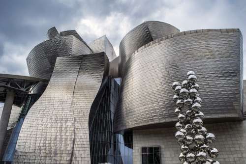 Museum Guggenheim Architecture Reflection Sculpture